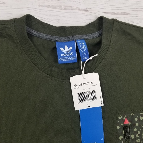 Adidas Olive Green T Shirt Short Sleeve NWT - Picture 3 of 7